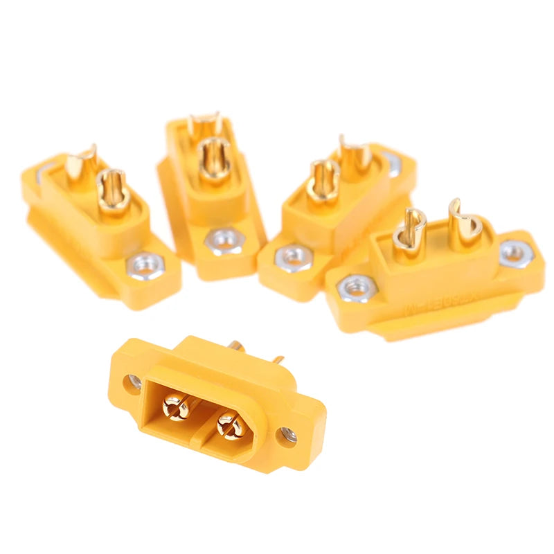 New 5pcs AMASS XT60E-M Mountable XT60 Male Plug for RC Drone FPV Racing Fixed Board