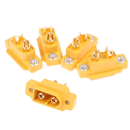 New 5pcs AMASS XT60E-M Mountable XT60 Male Plug for RC Drone FPV Racing Fixed Board