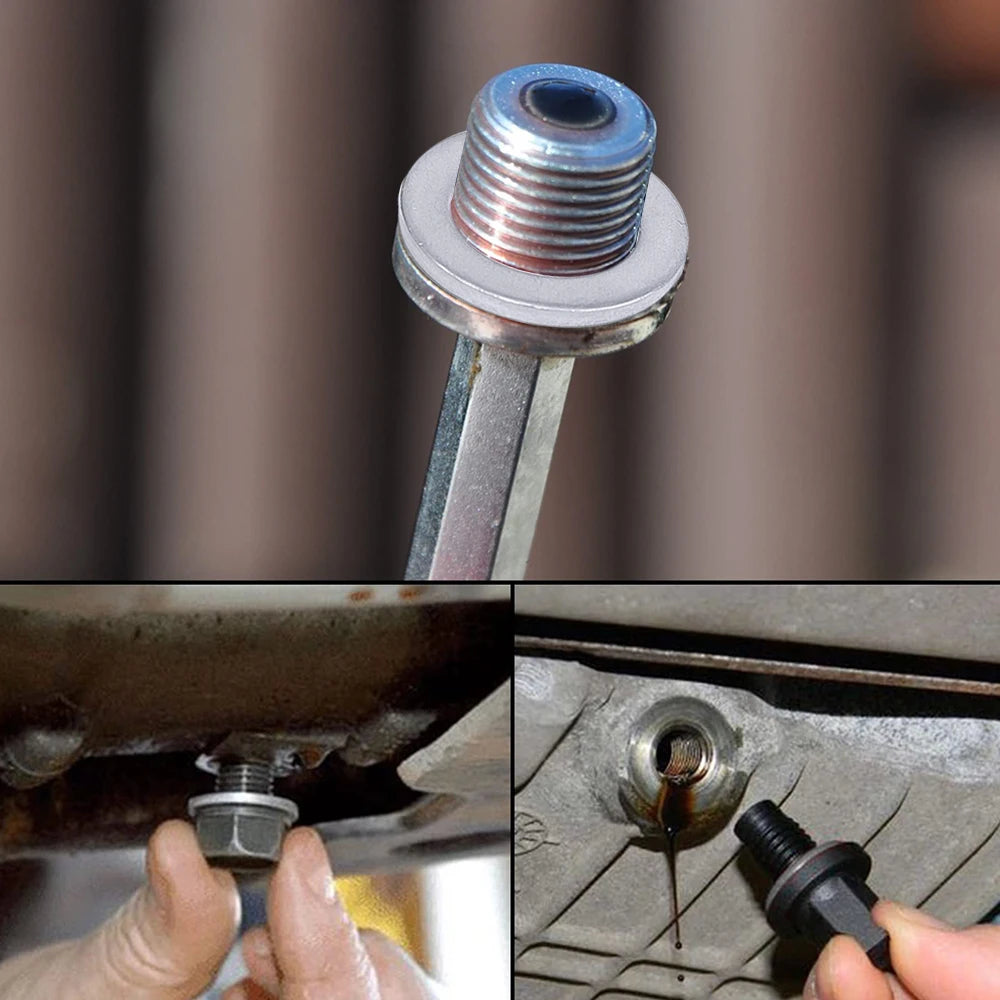 14mm Aluminum Oil Drain Plug Crush Washer Set — Universal Oil Change Gasket Kit