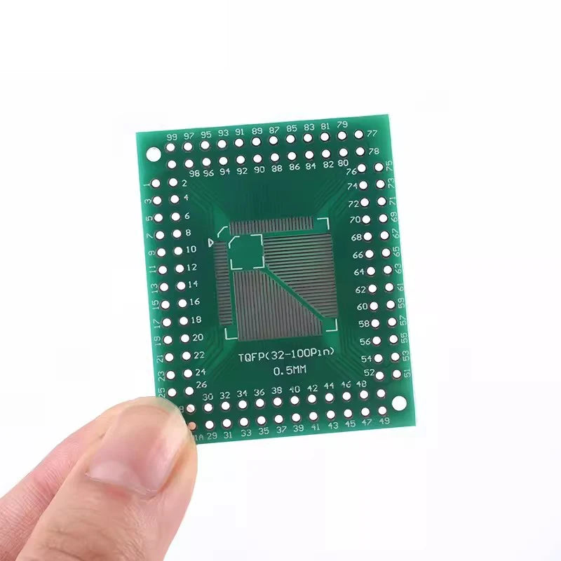 2PCS FQFP TQFP to DIP Adapter Board 32/44/64/80/100 Pins LQFP to DIP Pitch Converter