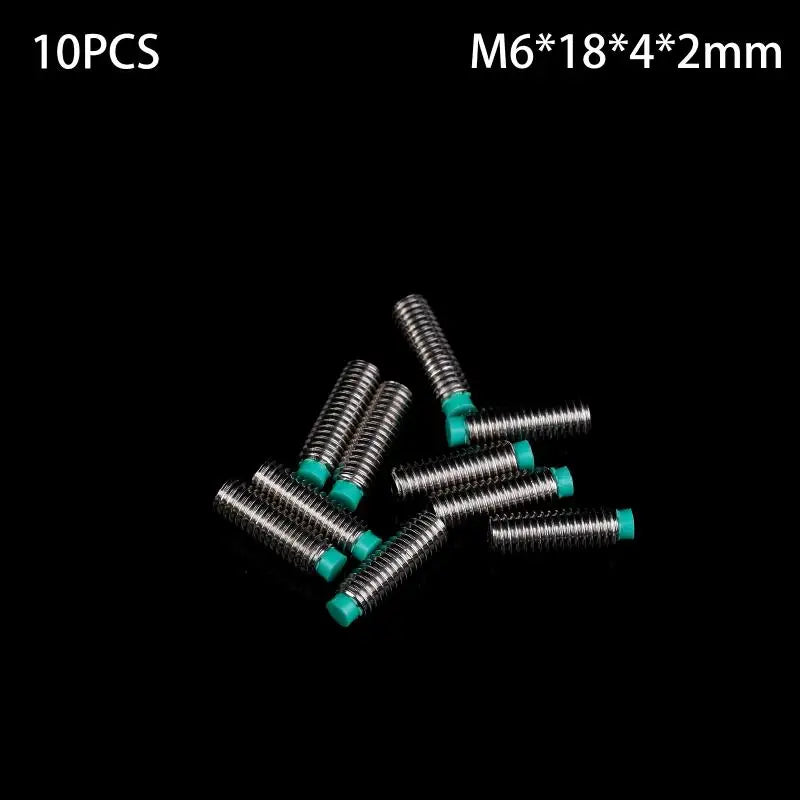 POM Head Stainless Steel M6 Buffer Screw 10PCS | Nylon Tip Wire Setting Machine Rice Screw
