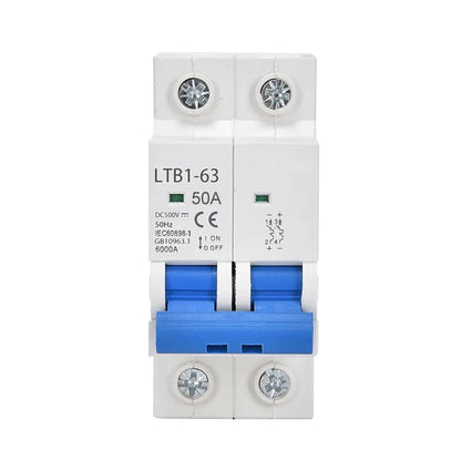 For Solar Photovoltaic Compatible DC 1000V Circuit Breaker Available in 6A to 63A Rated Currents for Overload Protection
