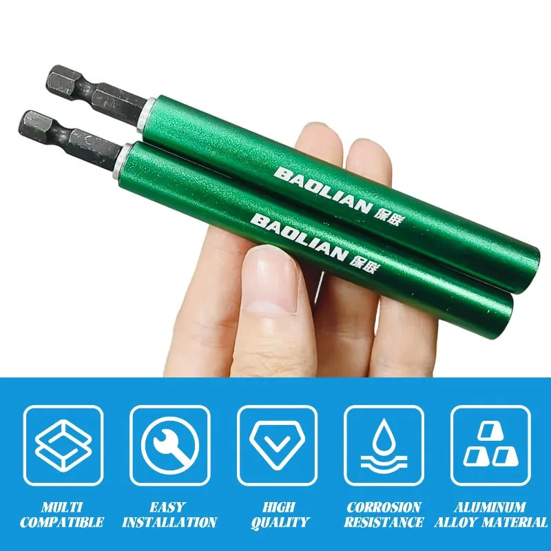 80/120mm Magnetic Hexagonal Handle Extension Connecting Rod 1/4 Telescopic Quick Release Electric Drill Screwdriver Bit Holder