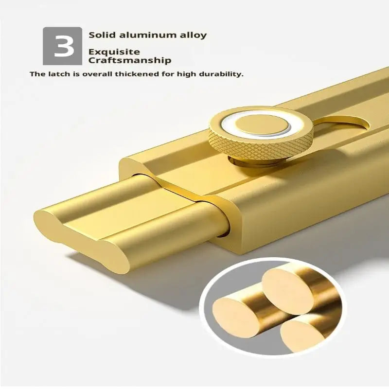 No Punching Door Lock Buckle Anti-Theft Latch Adhesive Hardware