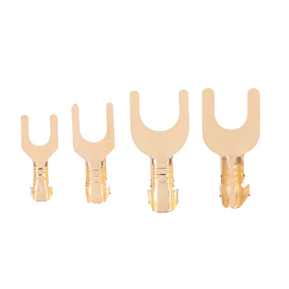 50pcs U-Shaped Brass Grounding Lug Fork Terminal Connector
