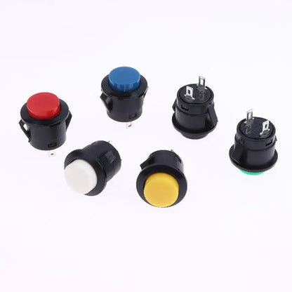 New 5/10Pcs Momentary Push Button Switch R13-507 16mm Round Switch 2Pins ON-OFF Self-res Panel Mounting