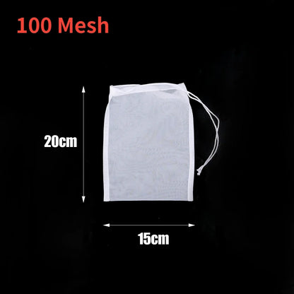 100/200/400 Mesh Reusable Nylon Ultra Fine Filter Mesh Strainer Spoon Sieve Soy Milk Juice Coffee Food Filter Kitchen Colander