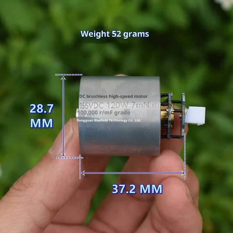 1Pcs High Voltage 100000rpm Ultra High Speed Brushless Motor Impeller Hair Dryer Parts DC155V 120W Micro Brushless Ducted Fan