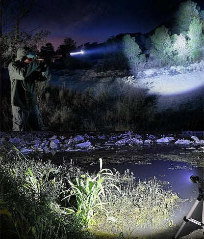 High Power T6 LED Flashlights Camping Torch 5 Light Modes Zoom Light Aluminum Alloys Waterproof Material External 18650 Battery