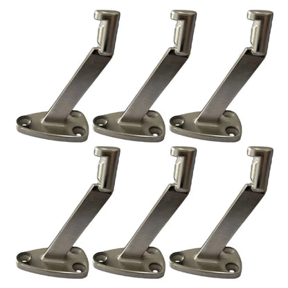 6-Pack Aluminum Alloy Wall Brackets For Staircase Handrails Rust-Resistant Heavy-Duty Support Brackets For Indoor Outdoor Use