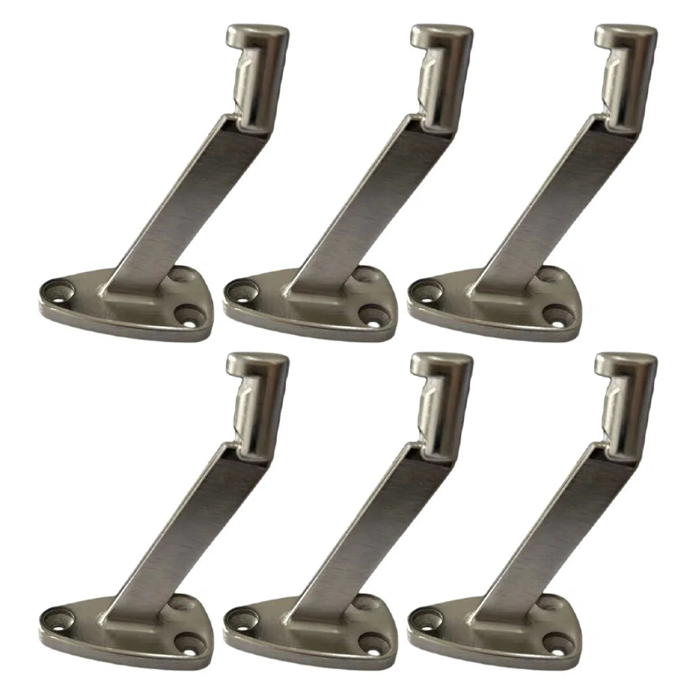 6-Pack Aluminum Alloy Wall Brackets For Staircase Handrails Rust-Resistant Heavy-Duty Support Brackets For Indoor Outdoor Use