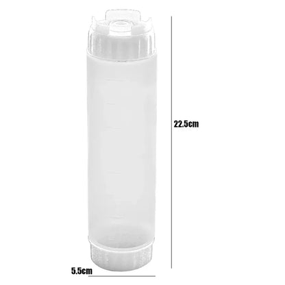 16oz Double Ended Sauce Squeeze Bottle Salad Dressing Dispenser