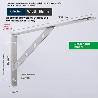 2Pcs Angle Bracket Heavy Duty For Wall Angle Bracket Stainless Steel L Type Bracket