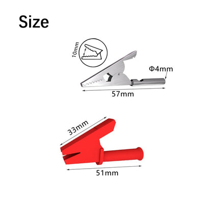 Easy Connect Crocodile Clips 2000V 30A Current Battery Connectors Black Crocodile Clips Strong Spring Mechanism