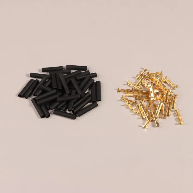 U-Shaped Electrical Wire Connectors Set 0.5-1.5mm² with Heat Shrink Tube Crimp Terminals Block for Fast Wiring Cable Lock