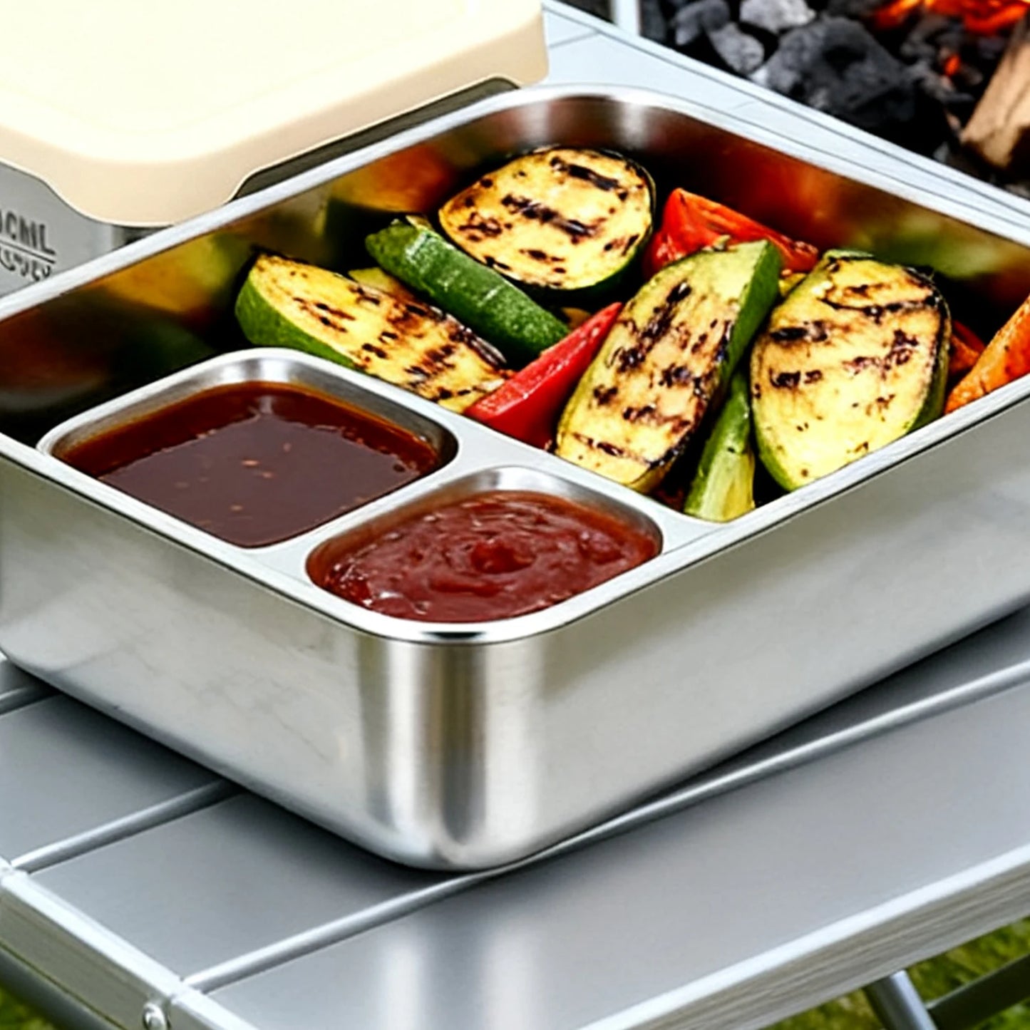 Stainless Steel Food Container with Cover Small Thicken Fresh-keep Food Fruit Lid Sealed Storage Box Kitchen Fridge Organizer