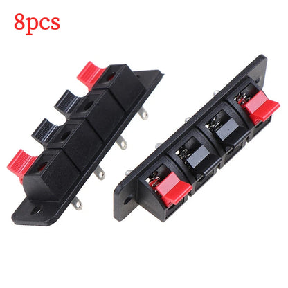 Spring Speaker Terminal Connector 4 Position Wiring Clip 2PCS