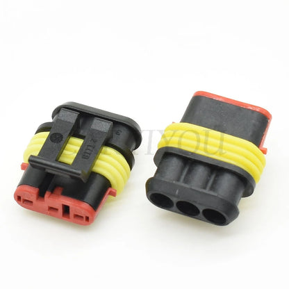 3 Pin 1.5mm Sealed Waterproof Connector 282087-1 282105-1 DJ7031-1.8 PA66 with Terminals and Seals