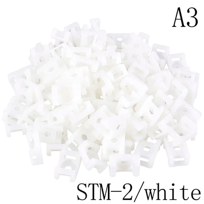 100Pcs/set Plastic Wire Cable Zip Tie Screw Fixing Mount Base Holder