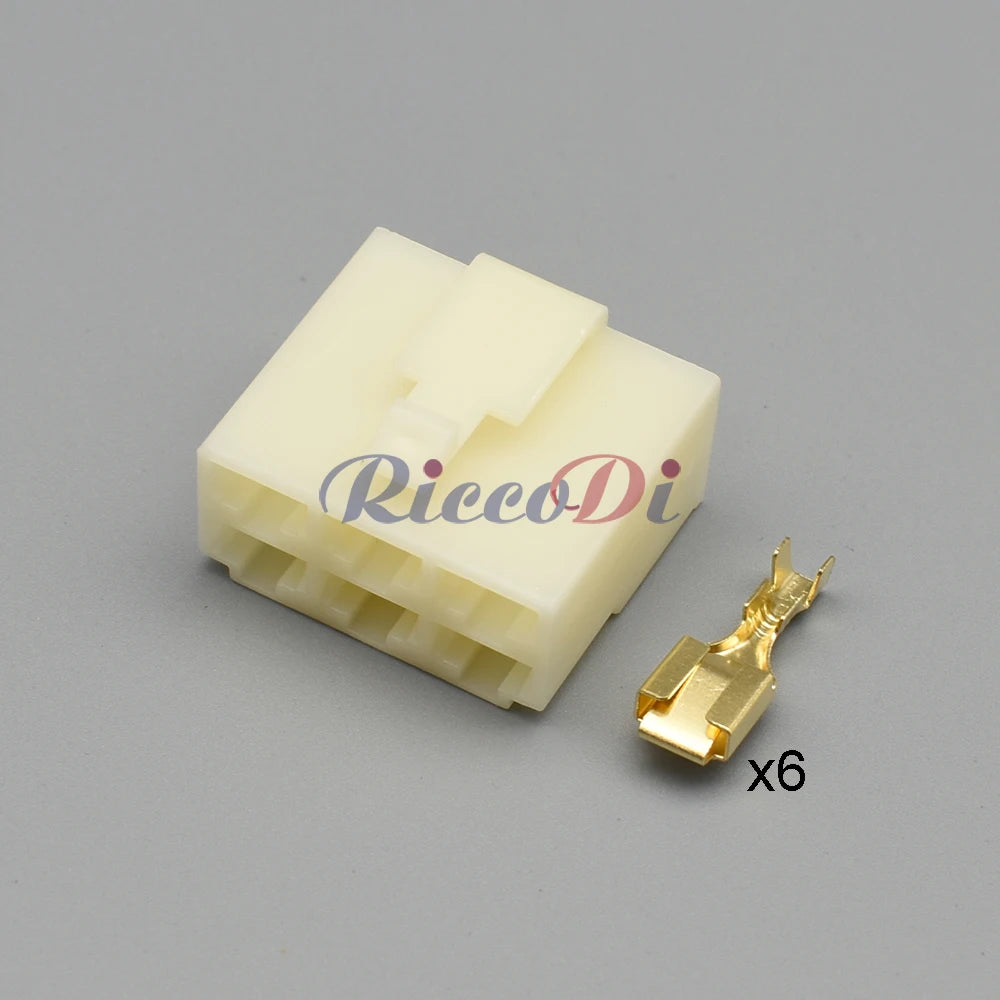 6.3mm Series 6-Pin Automotive Connector DJ7061-6.3-11 / DJ7061-6.3-21 | PA66 Sealed Male Female Plug with Terminals