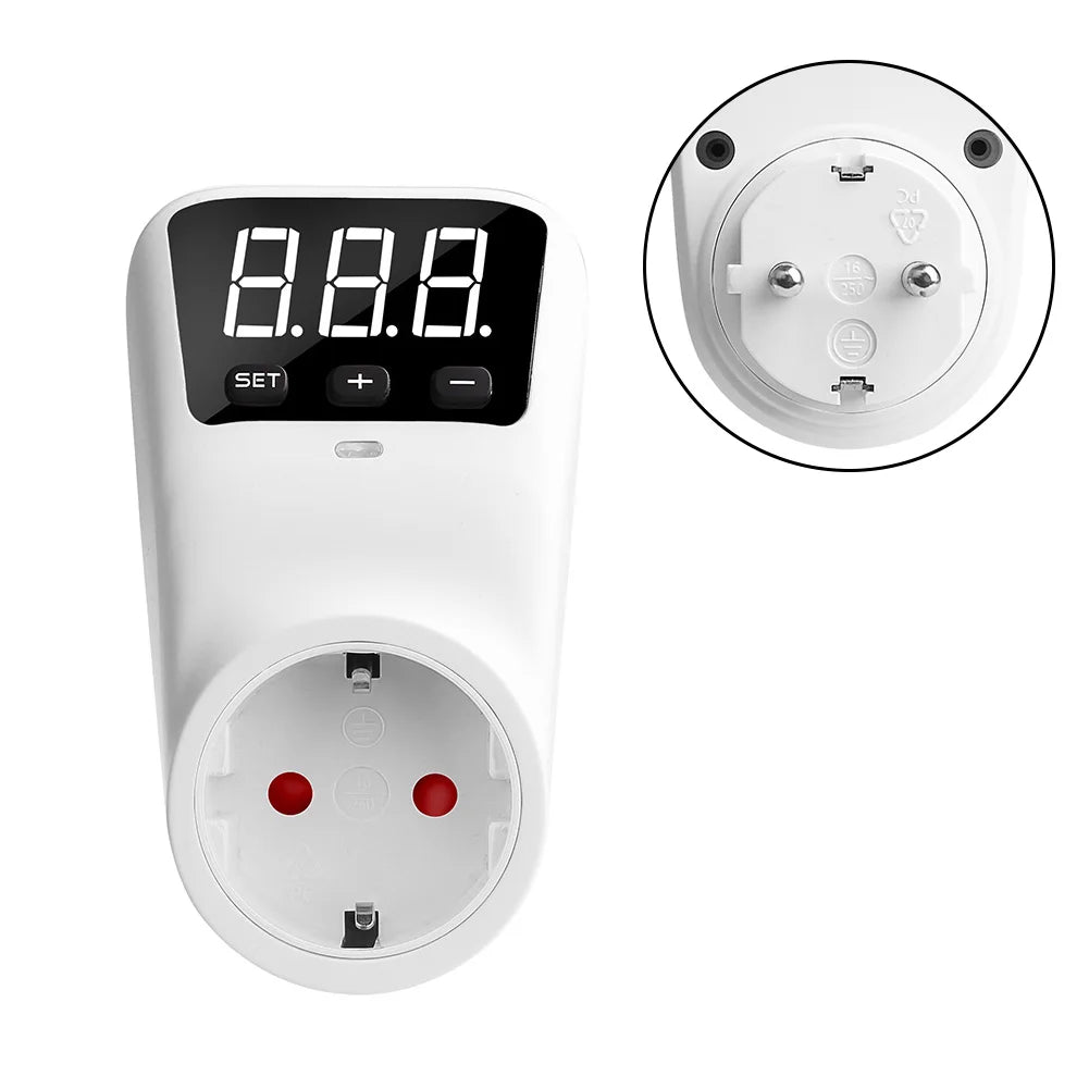 Adjustable Voltage Protector Socket AC120V/230V 16A Surge Protection with Delay | DE UK US Plug