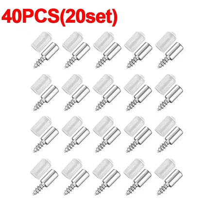 Cross Self-Tapping Screws with Nonslip Rubber Support — Cabinet Board Laminate Glass Partition Shelf Nails 8–100pcs