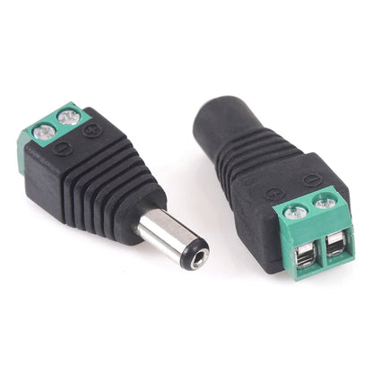 10pcs/5 Pairs 2.1x5.5mm DC Power Plug Jack Adapter Connector – Male and Female DC Power Adapter for CCTV, LED & Electronics