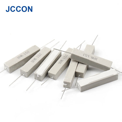 10W Cement Resistor 0.1Ω–10KΩ 5% Tolerance Ceramic Cement Resistance
