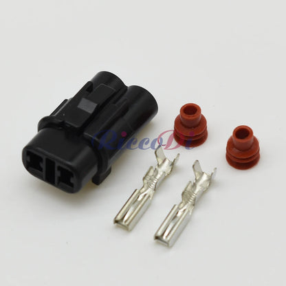 2 Pin 2mm Sealed Connector 6180-2321 6187-2311 DJ7026-2 PA66 Gray Black Waterproof for Honda