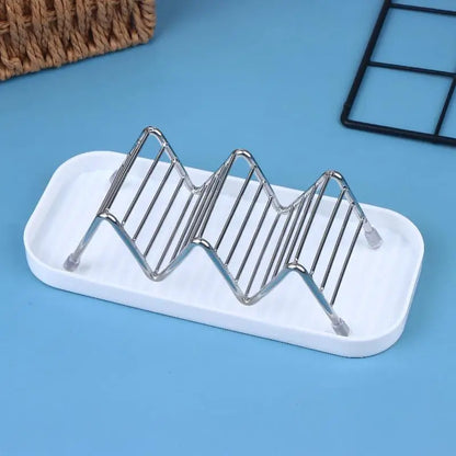 Stainless Steel Soap Rack 2/3 Grids Moisture-Proof Sink Storage Shelf