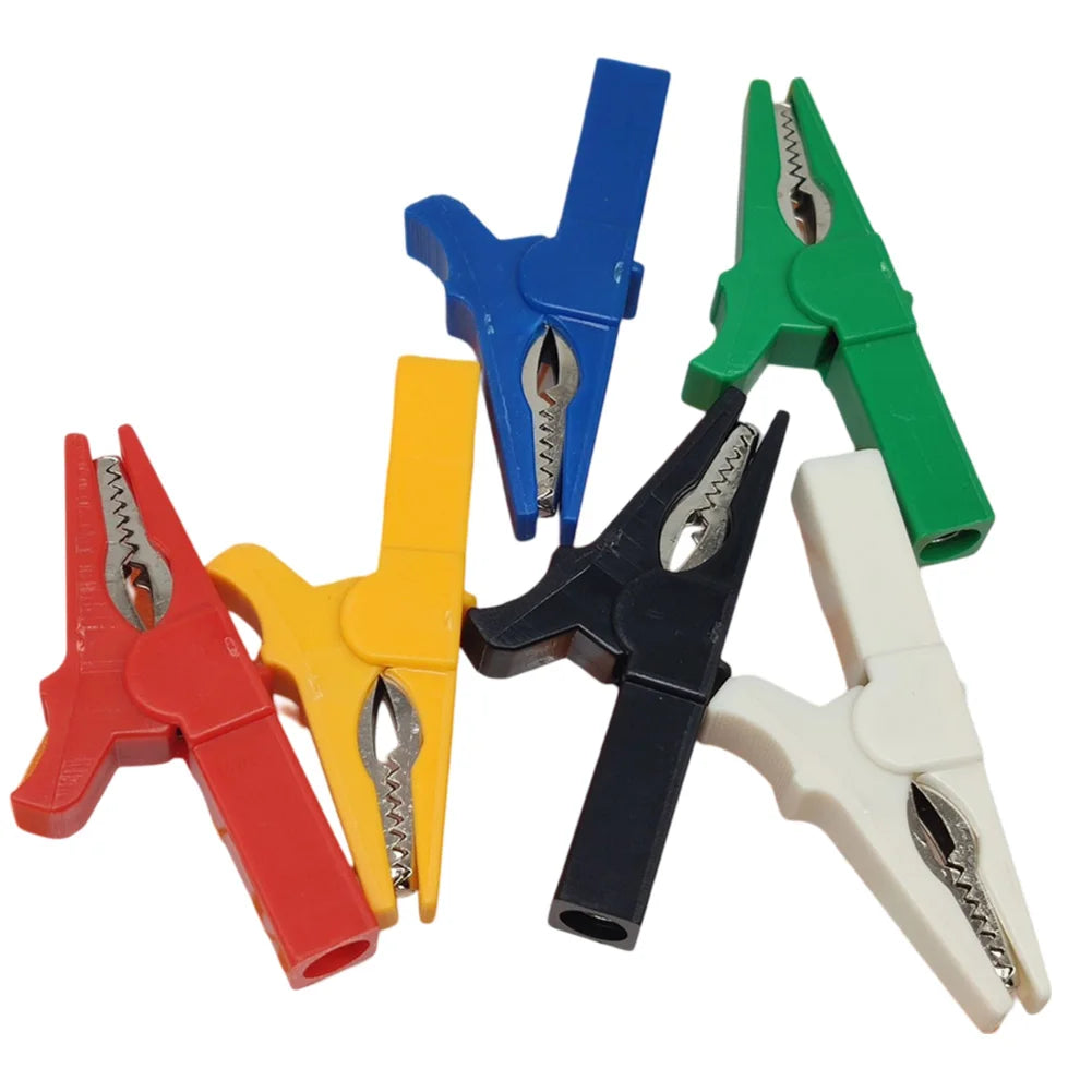 Electrical Jumpers Crocodile Clips Six Different Colors Strong Grip And Conductivity 14mm Maximum Opening 4mm Wiring Hole