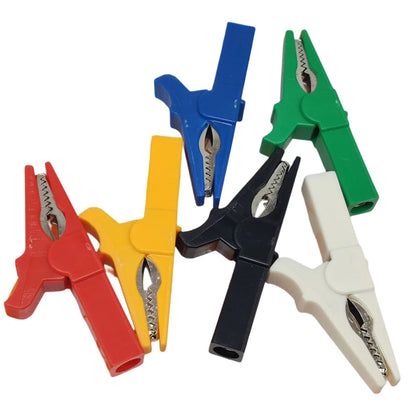 Electrical Jumpers Crocodile Clips Six Different Colors Strong Grip And Conductivity 14mm Maximum Opening 4mm Wiring Hole