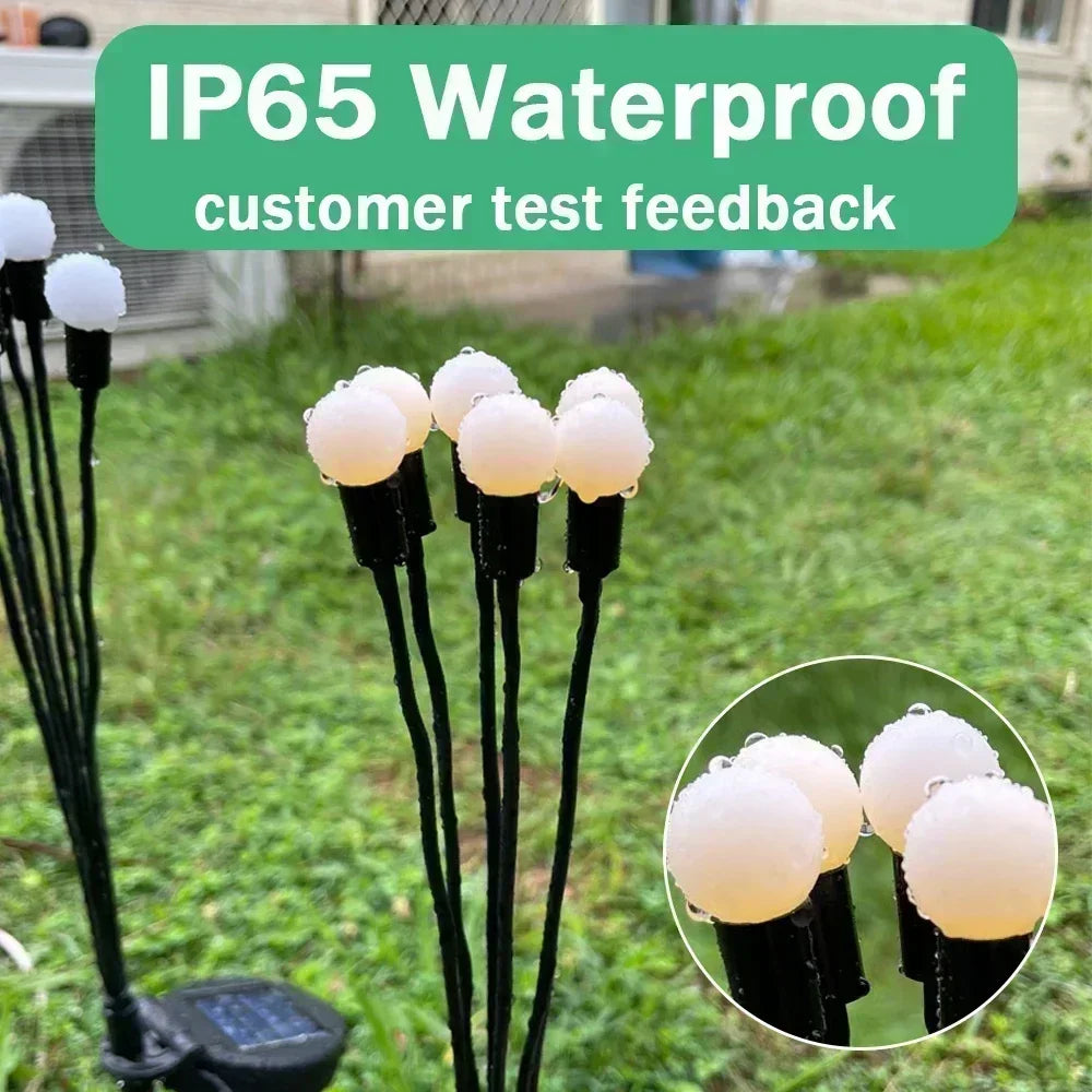 Solar Garden Lights, 6/8/10 LED Firefly Outdoor Landscape Wedding, Christmas Decoration Lawn Lamps