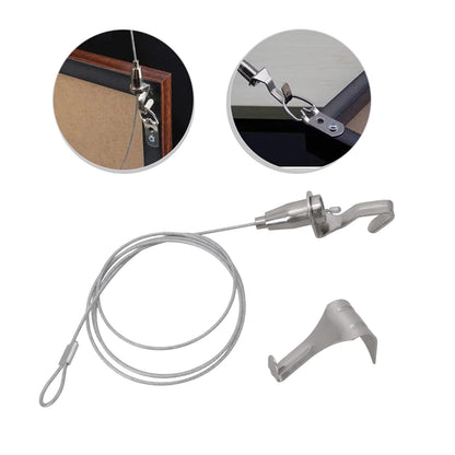 Stainless Steel Adjustable Picture Hanging Cable System Supporting Up to 66 lbs Perfect Solution for Home or Gallery Use