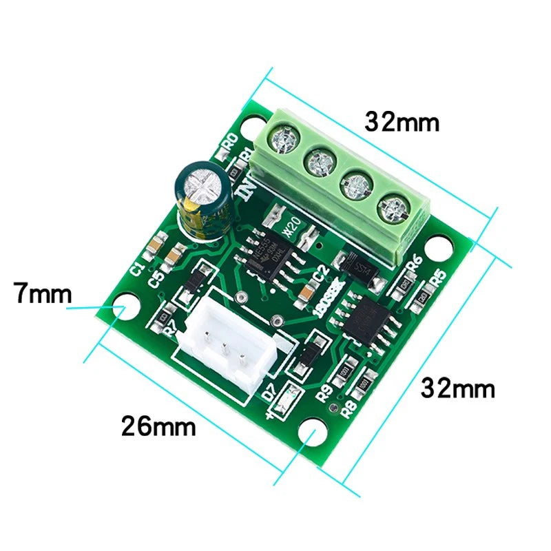 PWM DC Motor Speed Controller Module – 1.8V to 15V 2A Adjustable Motor Regulator