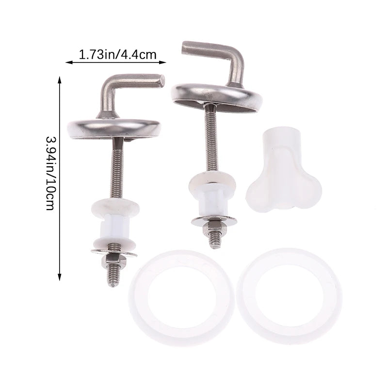 Toilet Seat Hinge Connector Stainless Steel Mounting Parts 2pcs