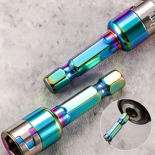 Stainless Steel Sleeve Wrench Hexagonal Shank Impact Sockets Spanner Power Drills Converter Ratchet Socket Batch Adapter Tools