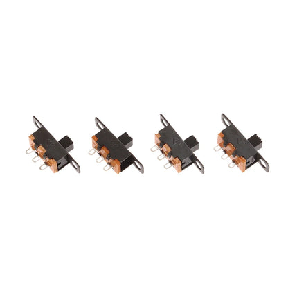 20Pcs 5V 0.3A Mini Size Black SPDT Slide Switch For Small DIY Power Electronic 3Pin 1P2T Slide Switch Toggle Switch