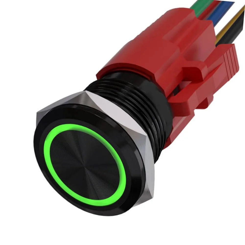 IP67 Waterproof Metal Push Button Switch Self-reset Switch For Automotive Long Electrical Lifespan Smooth Tactile Feel