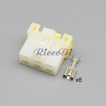 7122-6060 / 7123-6060 Automotive 6-Way Motormeter High Current Connector — Car Instrument Socket with Pre-wired Cables