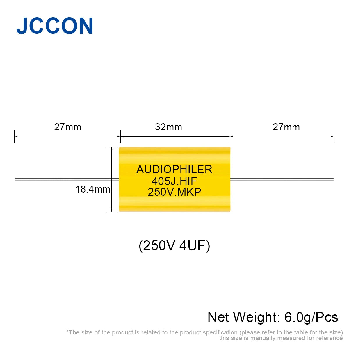 250V MKP Metal Film Audio Capacitor 1µF-3.3µF for HiFi Coupling & Frequency Dividing