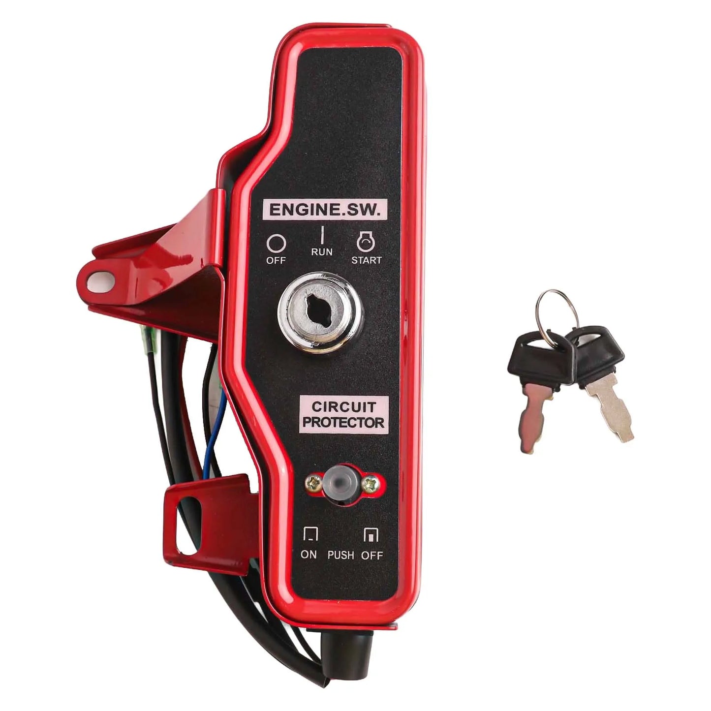 Engines Generator Pump Ignition Switch 168F/170F 188F/190F 20.5 X 7 Cm/8.07 \\\\\\\"x 2.76\\\\\\\" Iron Red+black Brand New