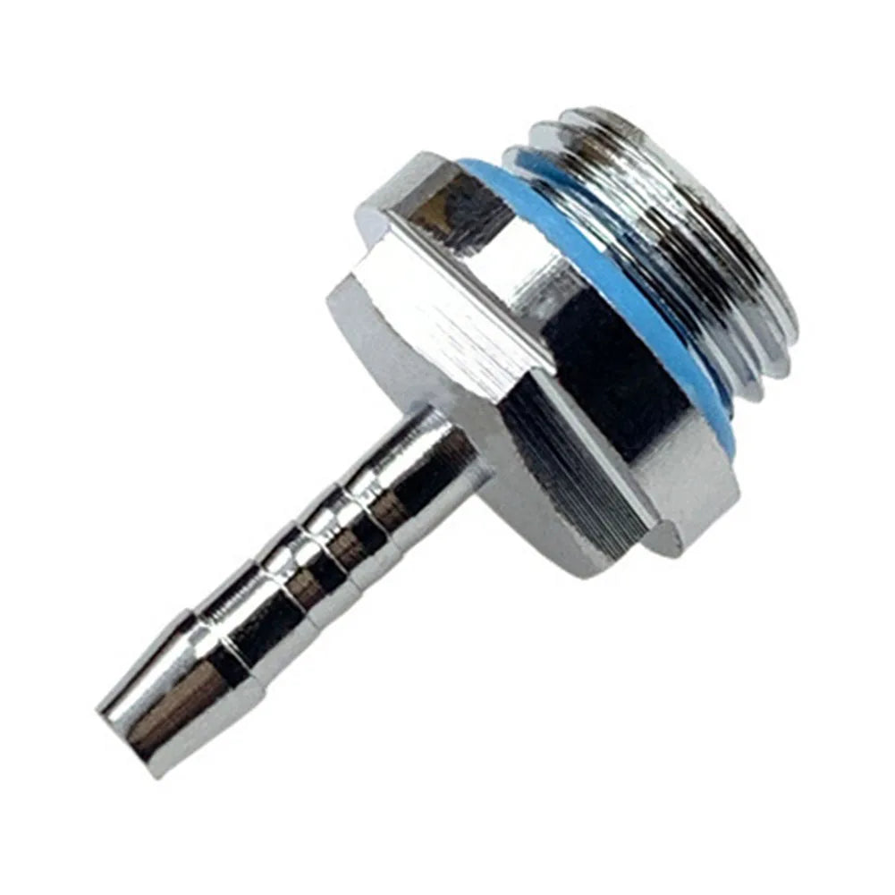 Water Cooling Barb Fitting 2-Touch G1/4 Thread Hose Pagoda Connector with Waterproof Sealing Ring, 4–14mm