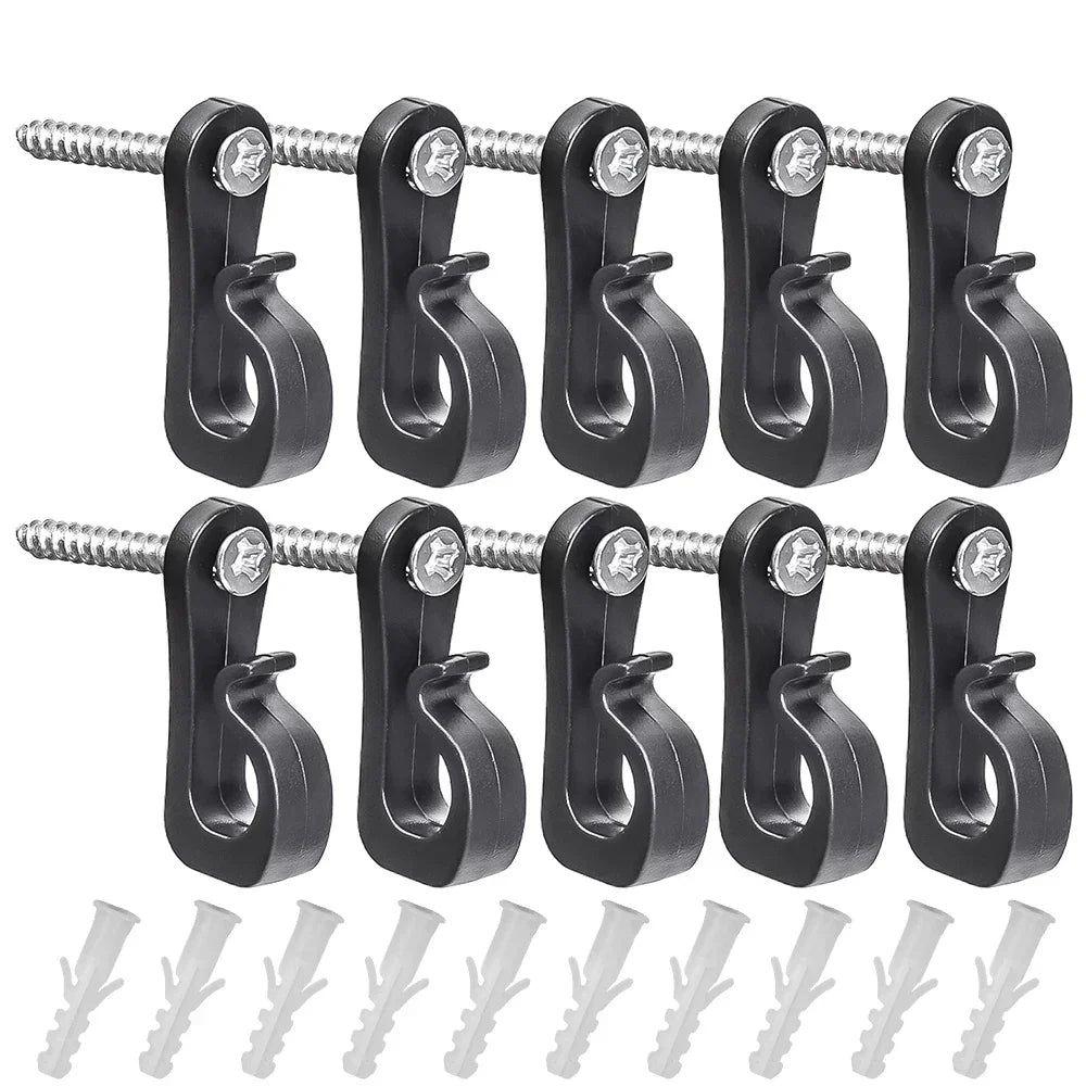 30/1Pcs Q Hanger Hooks for String Lights Hanging Multi-Purpose Plant Cabinet Ceiling Hook with Screw Home Holder Outdoor Supply