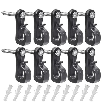 30/1Pcs Q Hanger Hooks for String Lights Hanging Multi-Purpose Plant Cabinet Ceiling Hook with Screw Home Holder Outdoor Supply