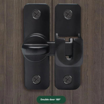 New Punch-free Hasp Latch Door Lock Black Cabinet Locks Kids Safety Lock  Sliding Door Anti-pried Hook Lock Hardware
