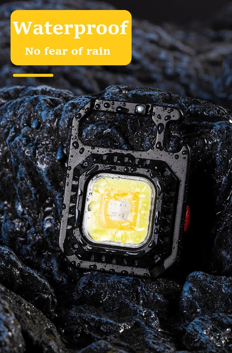 Mini Portable Led Flashlight USB Rechargeable Keychain Light Pocket Torch COB Work Lights Outdoor Camping Emergency Lamp Lantern