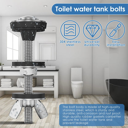 Bathroom Screws Bolts Stainless Steel Toilet Tank Bolt Reliable Support Split Washer 2pcs Bowl Bolt Kit Easy Installation
