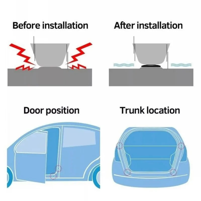 Car Door Shock Absorber Pads Anti-Collision Buffer Bumper Stickers