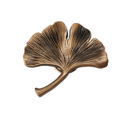 Zinc Alloy Ginkgo Leaf Cabinet Handle for Furniture Doors Providing Resistance and Applicable to For Children Rooms
